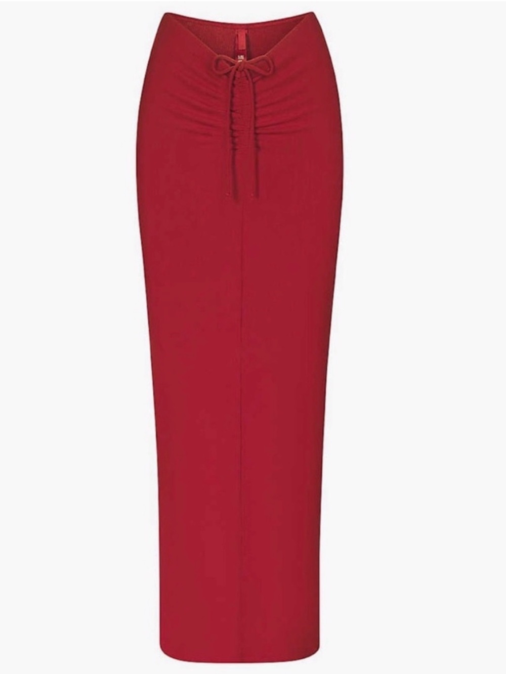 SKIMS Soft Lounge Maxi Skirt Red Brick NWT Size XSmall Mid Tie FAMOUS Cinched
